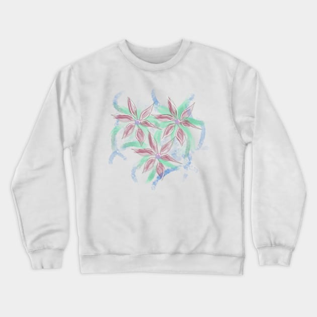 Old lady flowers Crewneck Sweatshirt by nloooo